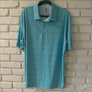Scales Performance Teal Polo Shirt - Short Sleeve